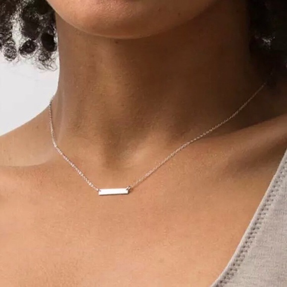 ⚜️𝟯𝟬%𝗢𝗙𝗙 𝗯𝘂𝗻𝗱𝗹𝗲𝘀 𝟯+⚜️ NEW Short Bar Classic Stainless Steel Necklace - Picture 5 of 12